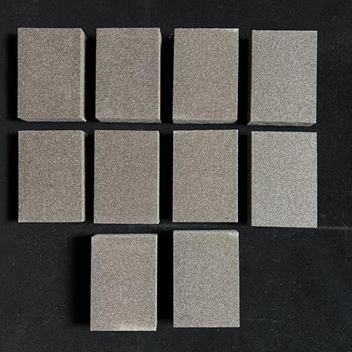 10-Pack Dark Brown Nano Carborundum Sponge (Emery Scrub Sponge) – Heavy Duty Magic Cleaning Sponge for Rust/Kitchen Pots & Pans