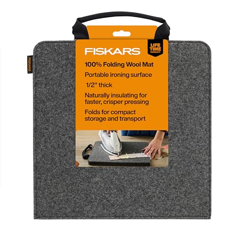 Fiskars 14" x 28" Folding Wool Pressing Mat, Portable Ironing Surface - size: 28"L x 14"W