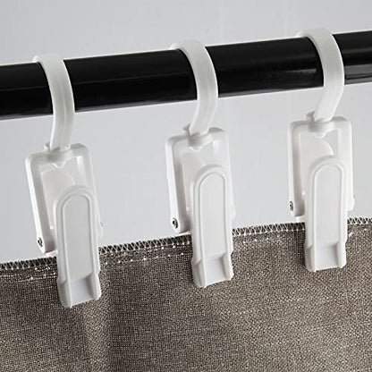 Jiozermi 20 PCS Laundry Hooks Clip, White Plastic - color: White, size: 20