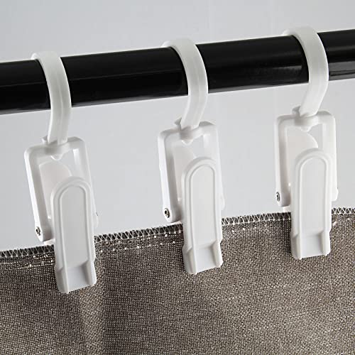 Jiozermi 20 PCS Laundry Hooks Clip, White Plastic - color: White, size: 20