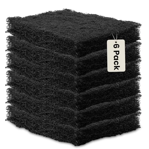 Harrier Hardware 6-Pack High Density Scouring Pads 6 x 4 Inch Black
