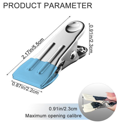 Stainless Steel Clothes Pins For Hanging Clothes, Laundry Clips, Heavy Duty Outdoor, Bag Clips For Socks, Towels, Snacks, Photos (66, Blue) - color: Blue