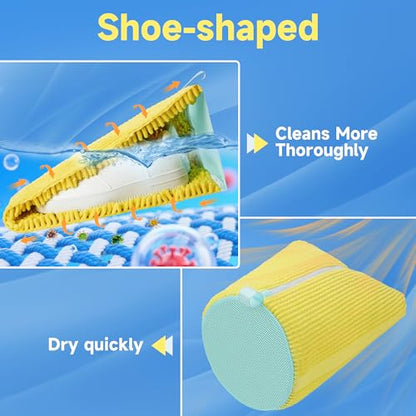 ShoeShaped Shoe Washing Machine Bag for Cleaning,Large13"x15.7"x8.6"