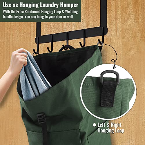 Laundry Bag Backpack 125L Extra Large, Heavy Duty 900D Coated Oxford Fabric, 3 Pockets Durable Travel Laundry Bags with Soft Padded Shoulder Straps for College Dorm, Apartment, Laundromat (Army Green) - color: Army Green