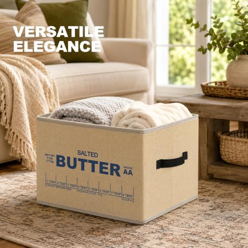 Butter Decor Fabric Storage Basket Laundry Hampers - color: Color-3