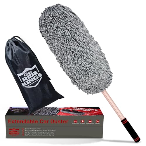 Extendable Auto Duster, Microfiber, 2 Pcs - color: Grey6