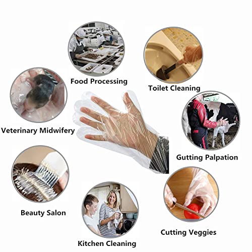 50pcs Long Disposable Gloves, Extra Long Full Arm 34inch - Veterinary Insemination Rectal Gloves for Field Dressing, Gutting Deer, Gardening, Painting