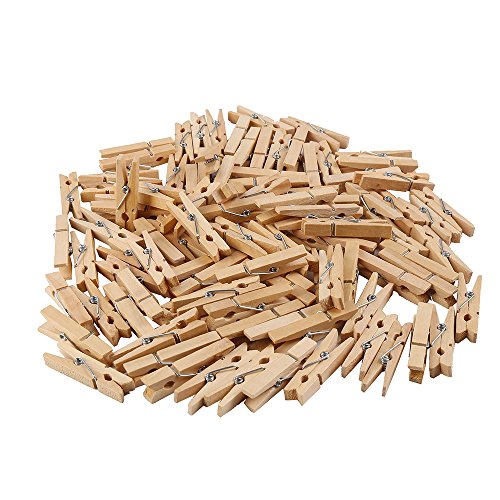DECORA 45mm Sturdy Heavy-Duty Wooden Clothespins for Photo Clips Scrap Booking Crafts Gift Wrapping,100 Pieces - color: Natural, size: 4.5cm/100pcs