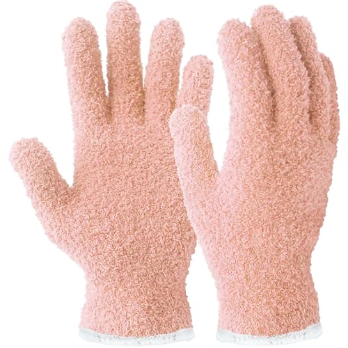 Evridwear Microfiber Dusting Gloves for Plants & Blinds - color: Pink, size: Small/Medium (Pack of 1)