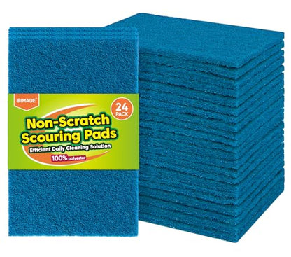UNIMADE Non-Scratch Scouring Pads, 24Pcs Household Scour Pads - color: Blue, size: 24 Pack