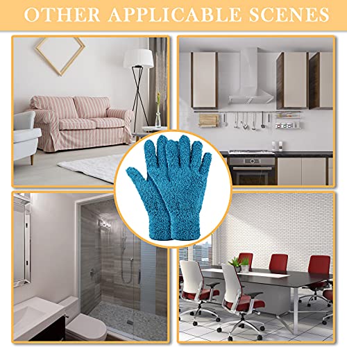 Patelai 3 Pairs Microfiber Dusting Gloves for Plants Leaf, Medium - color: Purple, Blue, Rose Red, size: Medium
