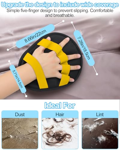 Pet Hair Removal Glove, Dog Cat Hair Mitt Glove,Yellow - color: Yellow