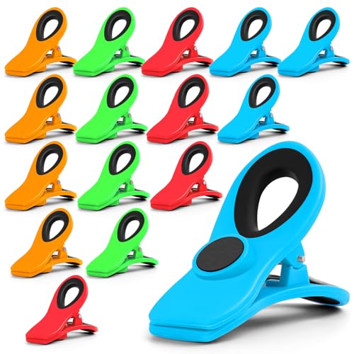 JETMORE 16 Pack Chip Clips Bag Clips, Multicolor Magnetic Chip Clip - color: 16 Pack
