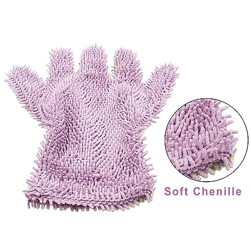 BokWin 2-Pack Car Wash Mitt, Purple - color: Purple