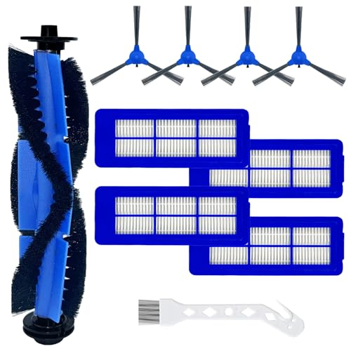 10 Pack Replacement Parts for eufy RoboVac 11S Max, Accessories Kit for 15C Max, 30C Max, G20, G20 Hybrid,G30, G30 Edge, Includes 1 Roller Brushes, 4 Filters, 4 Side Brushes,1 Cleaning Brush