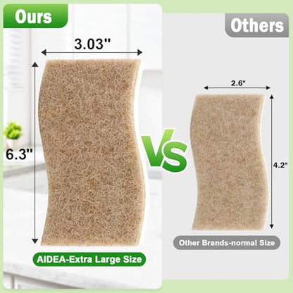 AIDEA XL Sponges Kitchen, 12Count, Non-Scratch Dish Sponges - color: Brown-extra Large
