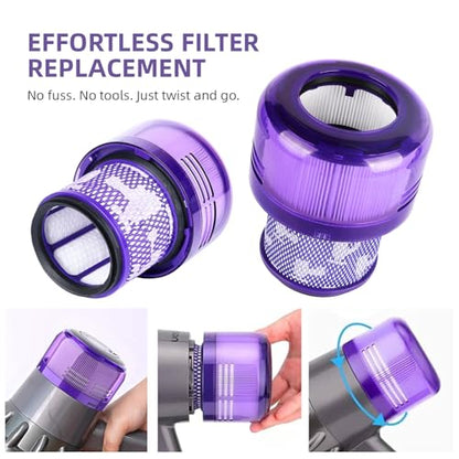 Dyson Outsize Filter, 2-Pack H13 HEPA Filter Compatible With Dyson Outsize - size: 2 Outszie Purple Filters