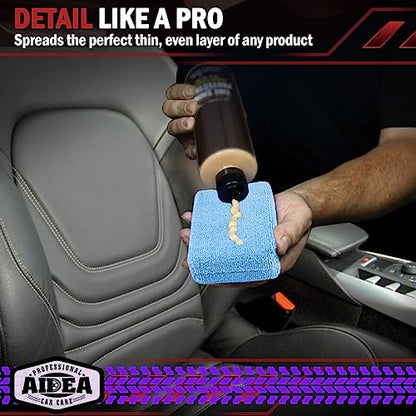 AIDEA Microfiber Applicator Pad-72PK, Car Wash Sponge, Blue - color: Light Blue, size: 72 PK