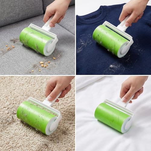 Reusable Washable Lint Roller 5 Pack, Sticky Mini and Medium Size - size: 2 Large+3 Mini Size
