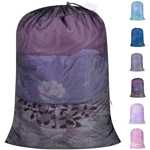 Polecasa Heavy Duty Diamond Mesh Laundry Bag, 24x36", Black - color: Black, size: 24"x36" |1 Pack