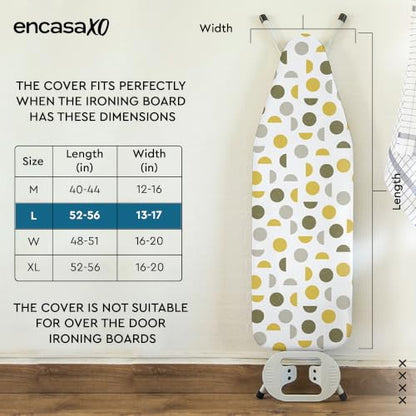 Encasa XO Ironing Board Cover and Pad, Thick Felt 54"x15" - color: Aztec, size: Large (54"x15")