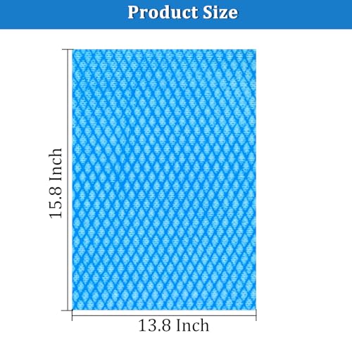 Disposable Dish Cloths, Large Reusable Cleaning Towels, Blue 50Pcs 15.8x13"