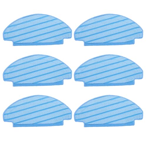 MECCANIXITY 6Pcs Washable Cloth Mop Pads Cotton Robot Vacuum Cleaner Accessories for Ecovacs for Deebot 920 950 T5 T5 Max, T5 Power/ N8/ N8 Pro/ N8 Pro+/N10 Plus Replacement Pads