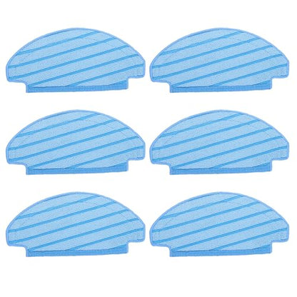 MECCANIXITY 6Pcs Washable Cloth Mop Pads Cotton Robot Vacuum Cleaner Accessories for Ecovacs for Deebot 920 950 T5 T5 Max, T5 Power/ N8/ N8 Pro/ N8 Pro+/N10 Plus Replacement Pads