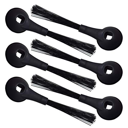 6-Pack IQ Robot Side Brushes, for Shark Robot R100, R101AE, RV1000, RV1001AE, RV1001, UR1005AE, RV911S Vacuum Models Anti-Tangle Pet Hair, Carpets, Hard Floors Easy Install Brush Head Tool Kit - size: 6×Side Brushes