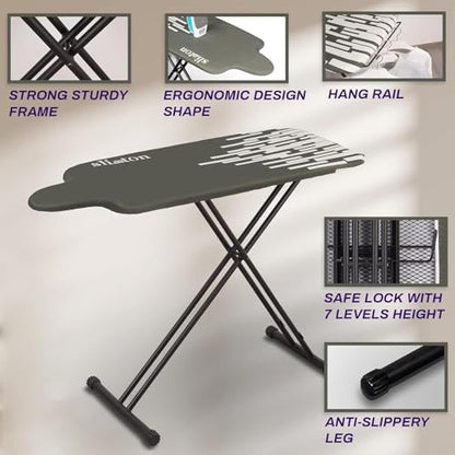 Extra Large Ironing Board with Large Hang Rail in 53" L x 20" W - style: Large