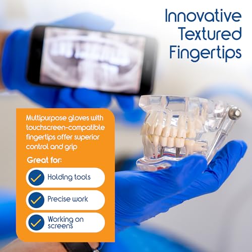 Inspire Cobalt Blue Nitrile Disposable Gloves | 4.5 Nitrile Safety Medical Exam Cooking Cleaning Disposable Gloves - size: Small, style: Blue - Box of 100