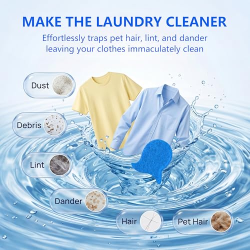 Pet Hair Remover for Laundry, Dryer Hair Catcher (8Pcs Blue) - color: Blue, size: 8Pcs
