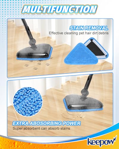 KEEPOW Steamer Mop Pad Fit for Wagner Steam Cleaner Accessories 905e 915e - size: 2 PACK