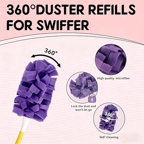 Fleece Reusable Duster Refills Compatible with Swiffer Hand Duster - color: 6 Pack (Mixed Color)
