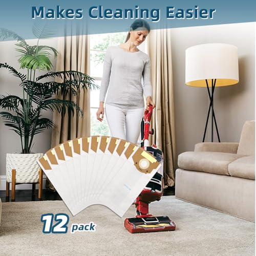 12 Packs Replacement Vacuum Bags Compatible with Eureka RR, Part# 61115 Boss Smart Vac 4800 Series, Style RR Upright Vacuum Bags