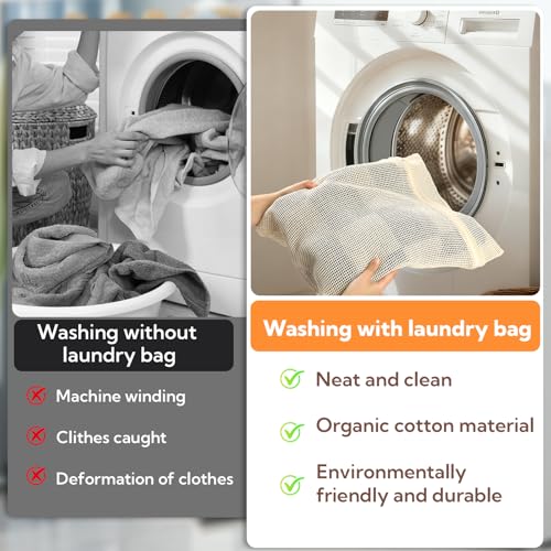 20Pcs Large Mesh Laundry Bags Zippered, Delicate Wash Bag for Delicates