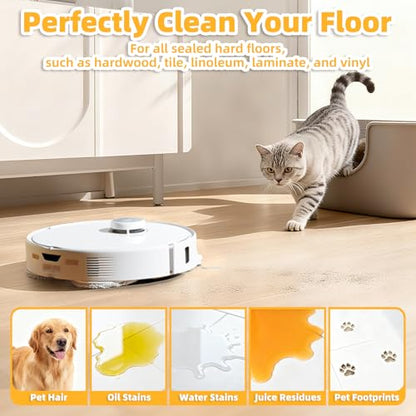 LOVECO 8 Pack Mop Pads Compatible with Roborock Qrevo Series Robot Vacuum