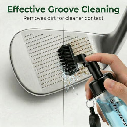 Portable Golf Club Cleaner with Water Brush & Clear Reservoir