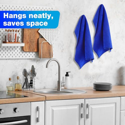 Nuenen Car Microfiber Clean Cloths, Blue, 16 x 16 Inch, 60 Pcs - color: Blue, size: 16 x 16 inches