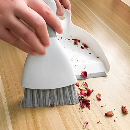 Small Hand Dust Pan and Brush - Small Broom and Dustpan Set, Mini Broom and Dustpan, Compact Dustpans and Brush for Home Cleaning, Sofa, Desk, Guinea Pig Cage, Cat Litter, etc. (Gray 3 Set) - color: Gray, size: 3 Set