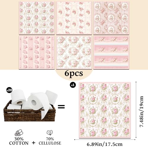 Pink Floral Swedish Dishcloths, Flower Swedish Dish Cloths