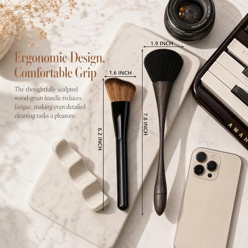 2 Pcs Exquisite Dusting Brush, Small Detailing Brushes, Soft Microfiber Brush for Models, Craf, Collectibles,Computers, Digital Devices, Car Interior, Musical Instruments,Craft, Artwork