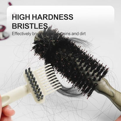 Hair Brush Comb Cleaning Tool Comb,2-in-1 Hair Brush Cleaner Tool, Portable Remover Rake for Removing Hair Dust, Home and Salon Use (White) - color: 1 Pack-White