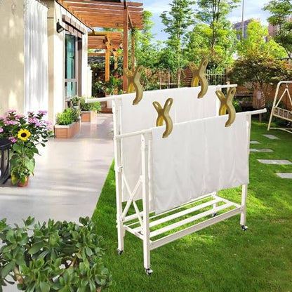 Plastic Clothes Pins Spring Clips Heavy Duty Laundry Clothespins Beach Towel Clips Clothes Pins Air-Drying Clothing Pin ，Set of 8 (Yellow) - color: Yellow