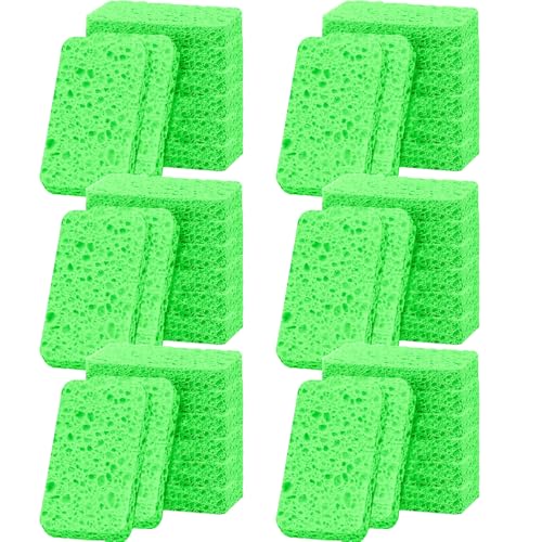 36 - Pack Non-Scratch Scrub Sponges - Sponges for Dishes and Washing Dishes, Cleaning Sponges for Kitchen Home and More（Green） - color: Green, size: 36 - Pack