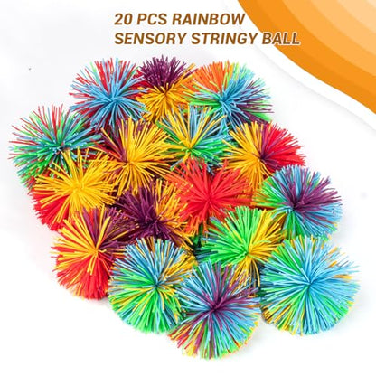 20 Pcs Stringy Balls,Soft Sensory Balls