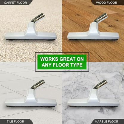 Selgo Universal Vacuum Cleaner Floor Brush for Hardwood Floors, 1.25" Fit – Soft Bristles, Scratch-Free Cleaning (Pack of 10) - color: White