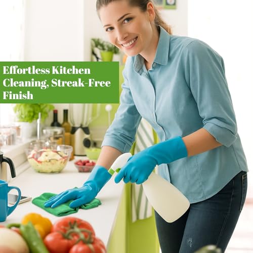 Nuenen Car Microfiber Clean Cloths, Green, 16 x 16 Inch, 60 Pcs - color: Green, size: 16 x 16 inches