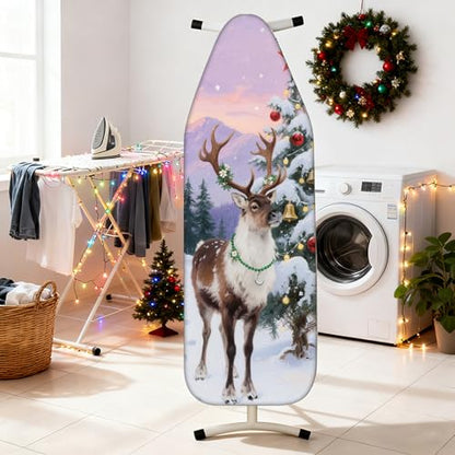 Nuxovilar Winter Deer Tree Ironing Board Cover 15x54 Polyester - color: Ytt09145