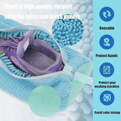2 Pack Shoe Washing Machine Bag, Blue - color: Blue
